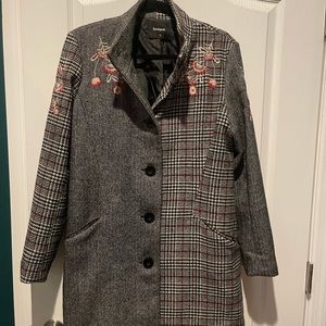 Desigual jacket - grey/black with flowers